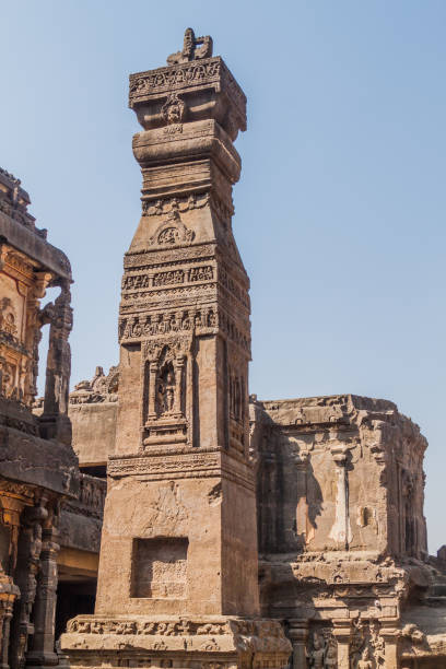 istock Pillar at Kailasa Temple in Ellora, Maharasthra state, Ind 1501005162