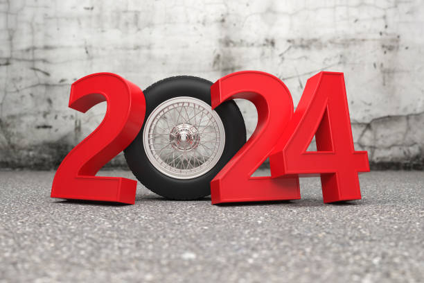 istock New Year 2024 Creative Design Concept with wheel 1501020347