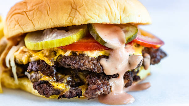 istock Close up of Smash Burger 1501028404