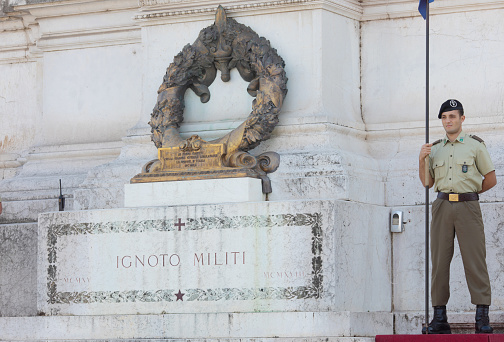 Rome, Italy 12.10.22. Altar of the Fatherland (Altare della Patria) known as the Monumento Nazionale a Vittorio Emanuele II or Il Vittoriano in Rome, Italy