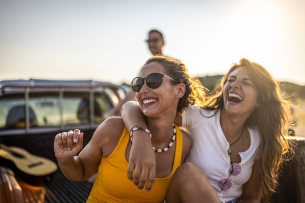 Girlfriends on a road trip