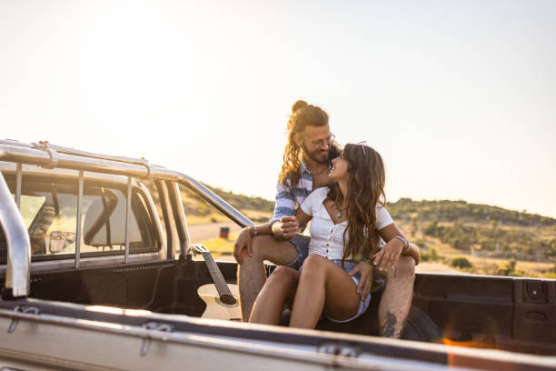 istock Couple on a summer road trip 1501036080