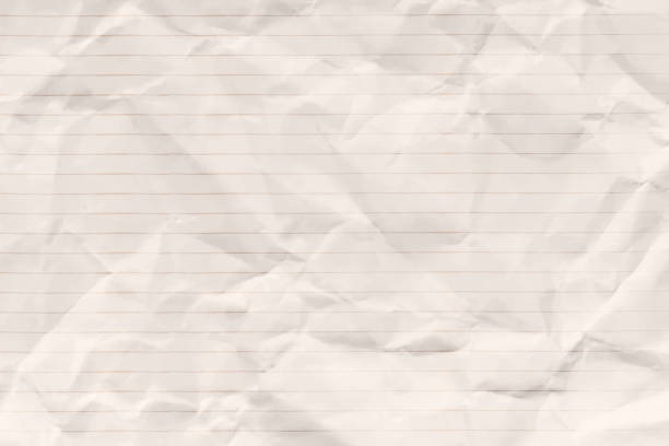 ilustrações de stock, clip art, desenhos animados e ícones de empty blank white coloured crumpled crushed disposed waste paper horizontal vector backgrounds with folds, wrinkles and creases and faint lined or striped pattern all over with narrow stripes or lines - lined paper