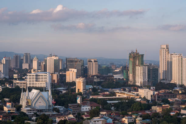 Cebu City cityscape with Skyscraper in Background. Philippines
