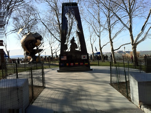 New York Korean War Veterans Memorial, Battery Park, New York, United States. January 01, 2015