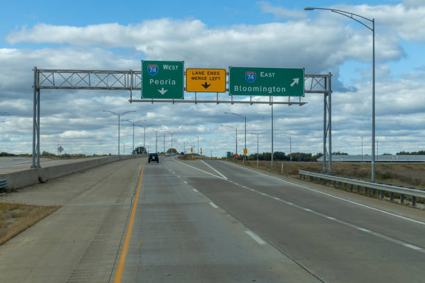 istock Highway road with signs 1501051690