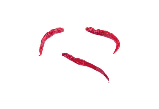 istock Dried red chili peppers isolated on white background 1501053795