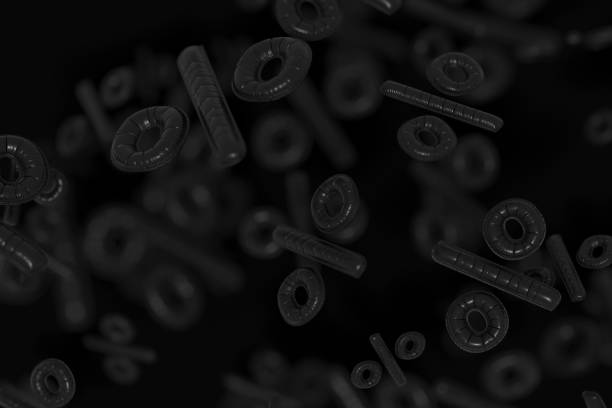 Percentage Sign Balloons on Black Background, Black Friday Concept. Digitally generated image.