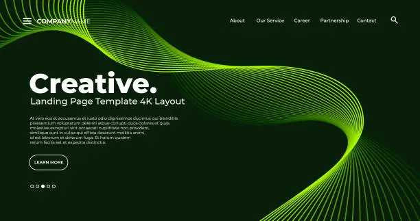 Vector illustration of 4K Landing Page Template - Abstract dynamic, modern, futuristic, multi colored, simple for website template background