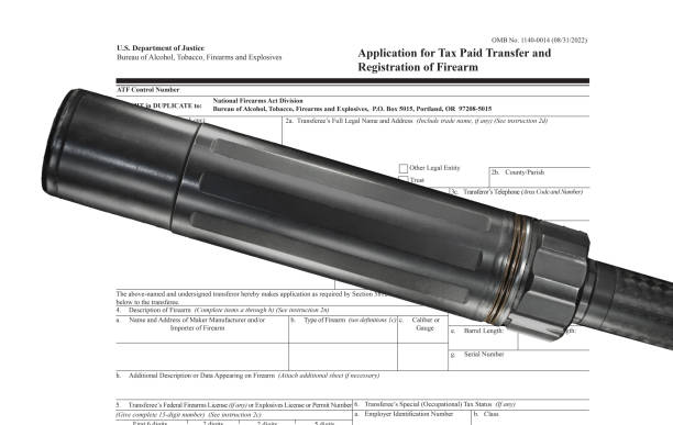 istock Public domain ATF tax form and suppressor 1501081911