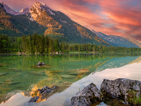 Mountain lake in the Berchtesgaden Alps