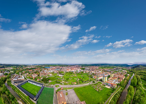 Torrelavega aerial view village in Cantabria of Spain