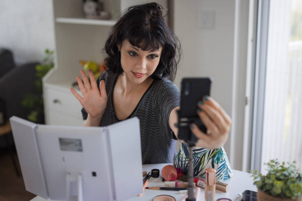 istock Girl taking a selfie after finihsing makeup 1501096332