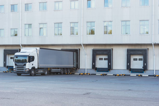 istock Freight truck stands by the storage. 1501109990