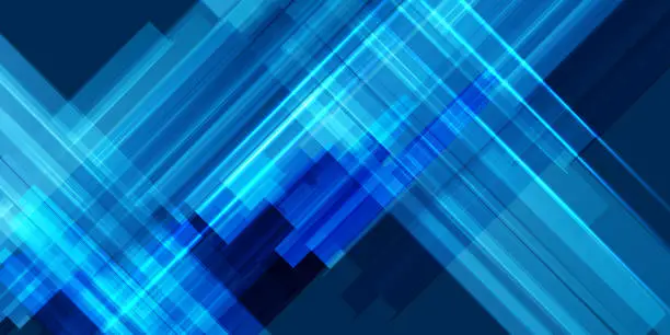 Vector illustration of Abstract blue Light Speed Background