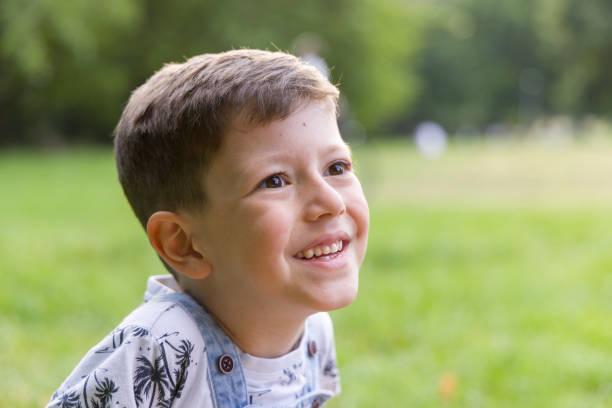 Smiling child portrait stock photo