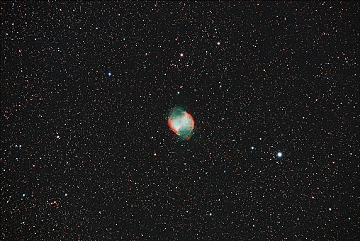 M27 Dumbbell Nebula in Vulpecula.