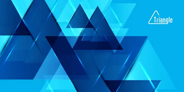 Vector illustration of Dark blue abstract tech polygonal banner design