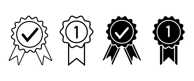 rosette vector for aprove or certified award