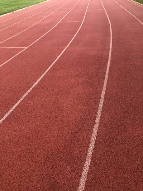 istock Jogging track athletic sport outdoor stadium 1501120728