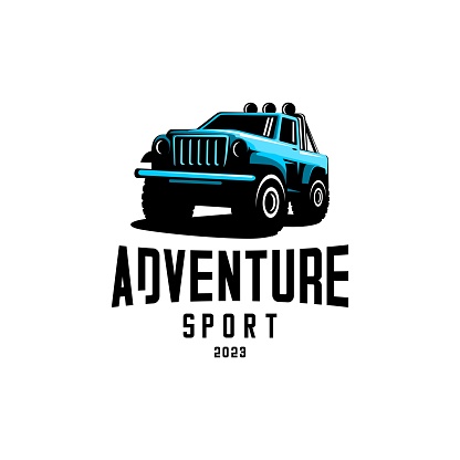 offroad car design vector, extreme sports car with white background