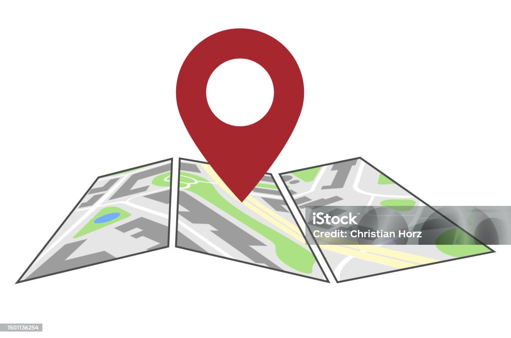Loc Sign For Map Generic Map With Location Marker Symbol Stock Illustration - Download ...