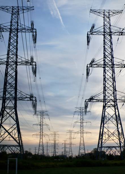 istock Hydro power line towers. 1501137887