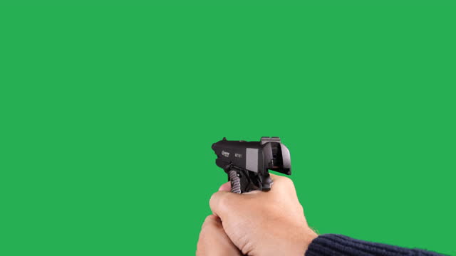 Shot From The Gun on green background