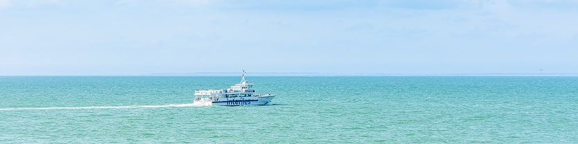 Inter Iles boat sailing on the Atlantic Ocean off Saint-Martin-de-Ré, France