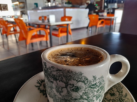 Marelan, Medan City, North Sumatera, Indonesia - April 2019 - My Hot Robusta Aceh Coffee