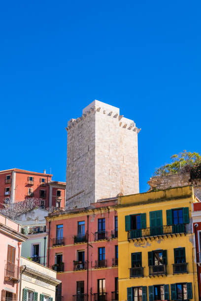 Torre dell'Elefante (Tower of the Elephant), a medieval tower built in 1307 that was part of the ancient city's fortifications of Cagliari, the capital of Sardinia
