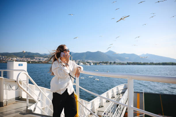 istock Young woman using smart phone on vacations 1501151627