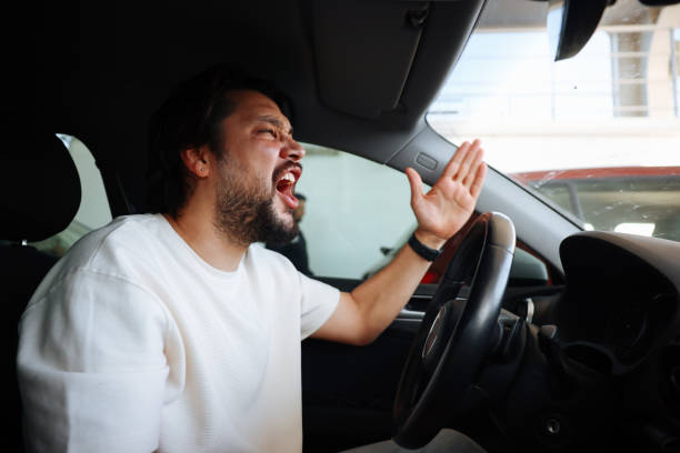 istock Young man getting angry on the road 1501152866