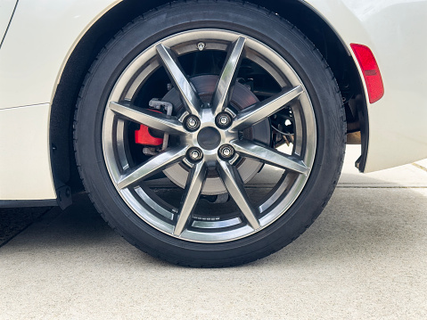 Sports car wheel detail