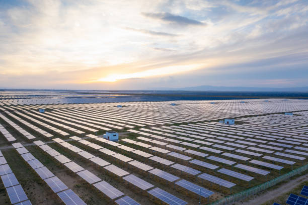 istock Solar power plant at sunset 1501156695