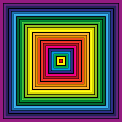 Very colorful hypnotic square design