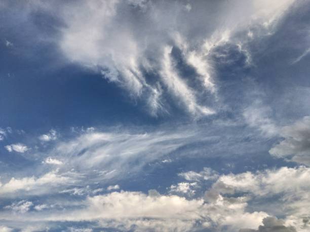 istock Strange and beautiful cirrus flames visible with dusky grey clouds 1501165711