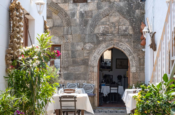 A Fine Dining Restaurant Hidden Behind a Gate in Lindos Rhodes Greece
