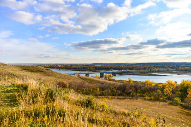 North Dakota Landscape on the Missouri River - Chief Looking's Village - Pioneer Overlook