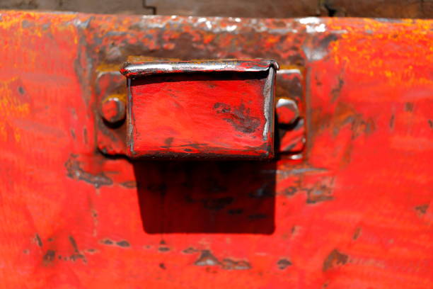 Metal box painted red on the wagon