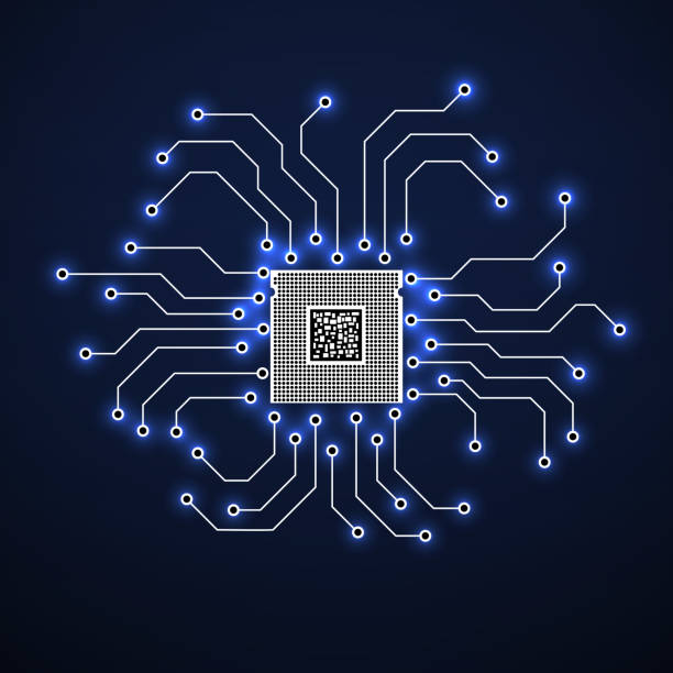 Microprocessor Pattern Art 420+ Semiconductor Wafer Stock Illustrations, Royalty-Free Vector ...
