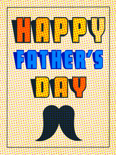 Celebrating the Father's Day with typography and mustache.