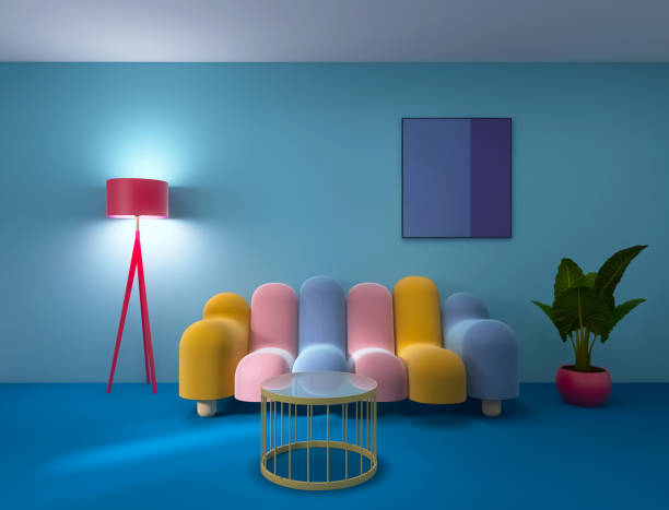istock Living room interior 3d render, 3d illustration 1501209093