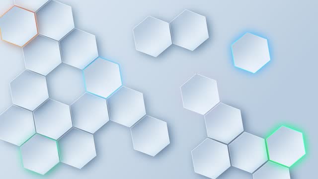 abstract dark hexagon pattern neon background technology style. Modern futuristic honeycomb concept.
