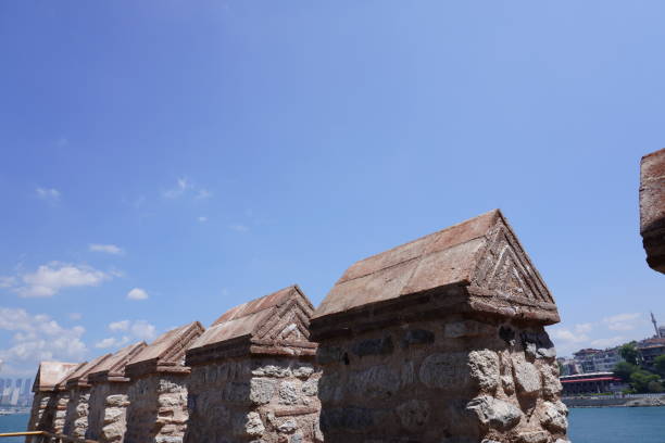 Medieval fortress overlooking countryside