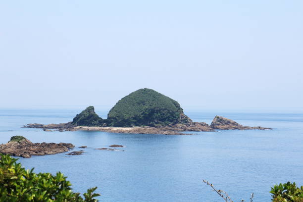 An island floating in the sea at Cape Sata
