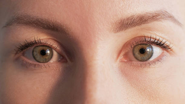 istock Eye care vision correction woman face staring look 1501242088