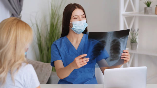 istock Lung radiology chest x-ray doctor examining scan 1501242110