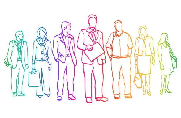 Vector illustration of Business Leader Rainbow