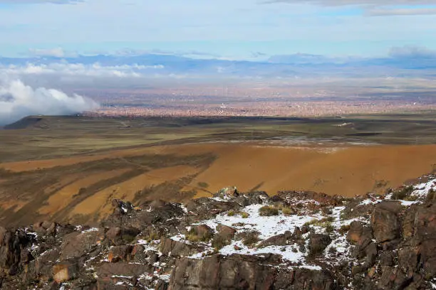 View from the top of Mount Chacaltaya, near La Paz